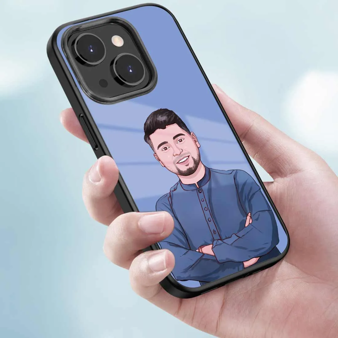 Custom Photo Print on Phone Case Design iPhone 13 Back Case with Image - Cartoonify From Photo