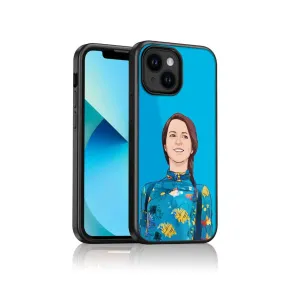 Customized Mobile Cover With Photo Blue iPhone 14 Case - Cartoonized From Image