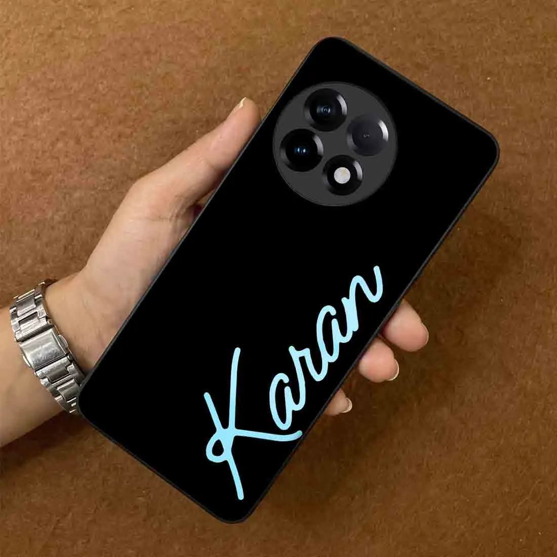 Customized One Plus 11R Phone Cover with Name One plus Mobile Back Cover - Neon