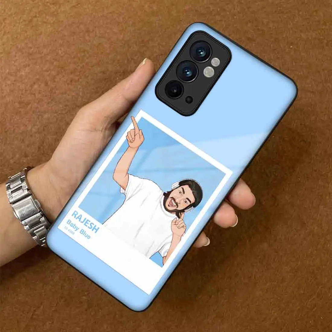 Customized Oneplus 9RT Mobile Cover with Photo Design Back Case - Cartoonify From Photo