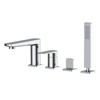Deck Mounted Bath Shower Chrome Mixer Tap
