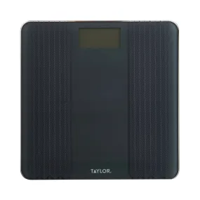 Digital Glass Scale with Textured Herringbone Design, 500 Lb. Capacity
