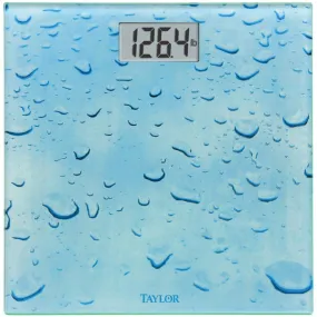 Digital Glass Waterdrop Bathroom Scale, 400-Lb. Capacity