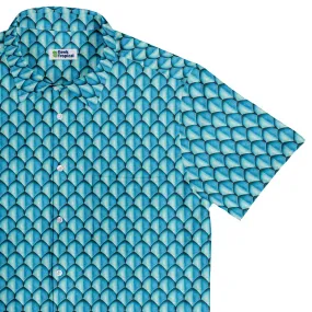 Dragon Scales Blue Dnd Button Up Shirt