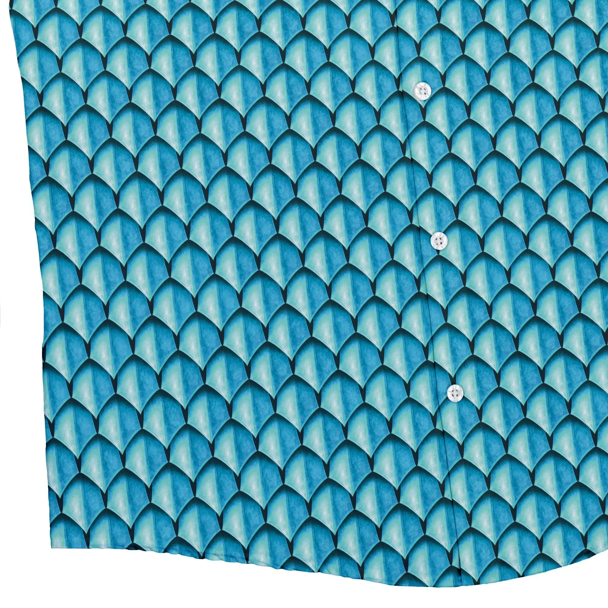 Dragon Scales Blue Dnd Button Up Shirt