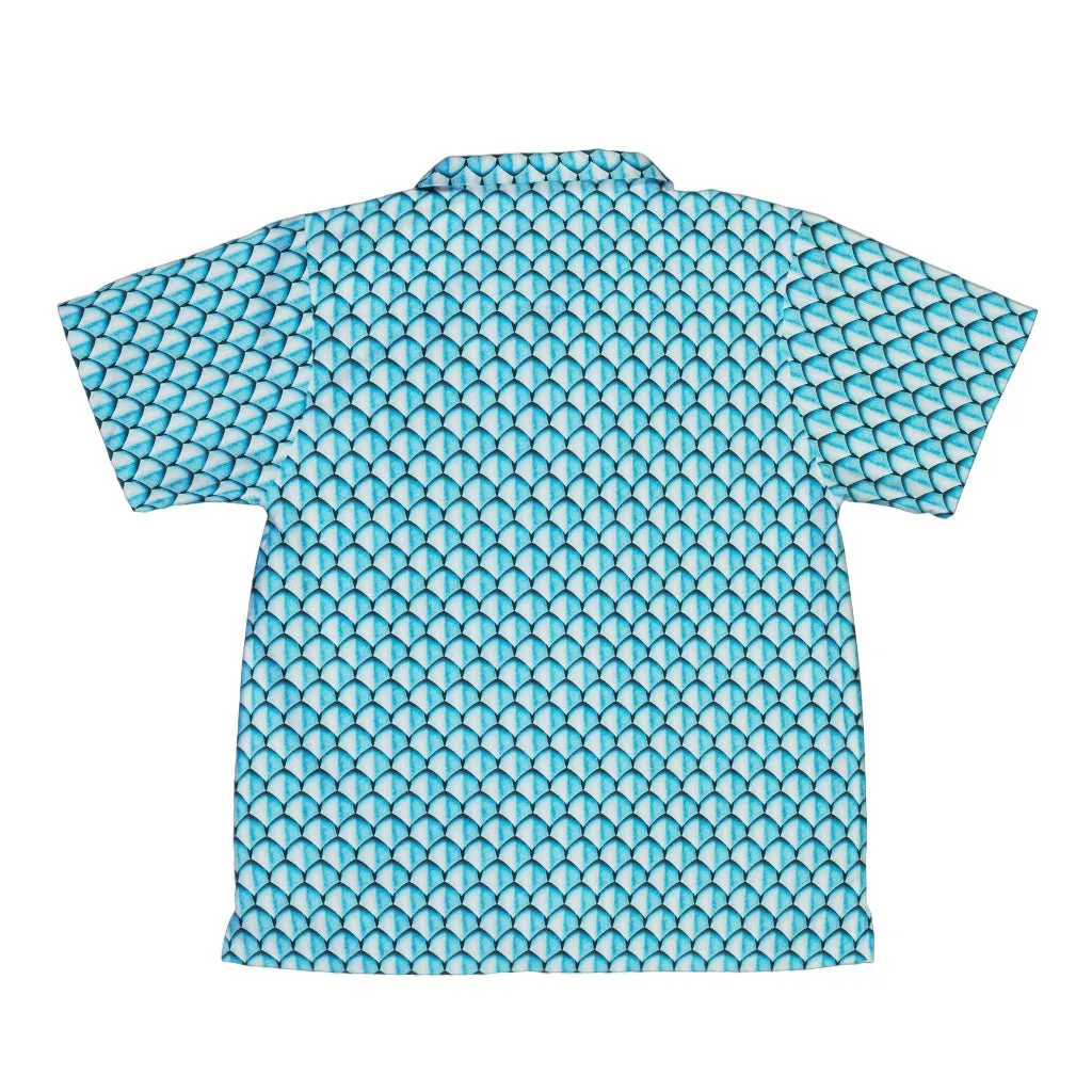 Dragon Scales Blue Dnd Youth Hawaiian Shirt