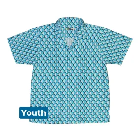 Dragon Scales Blue Dnd Youth Hawaiian Shirt