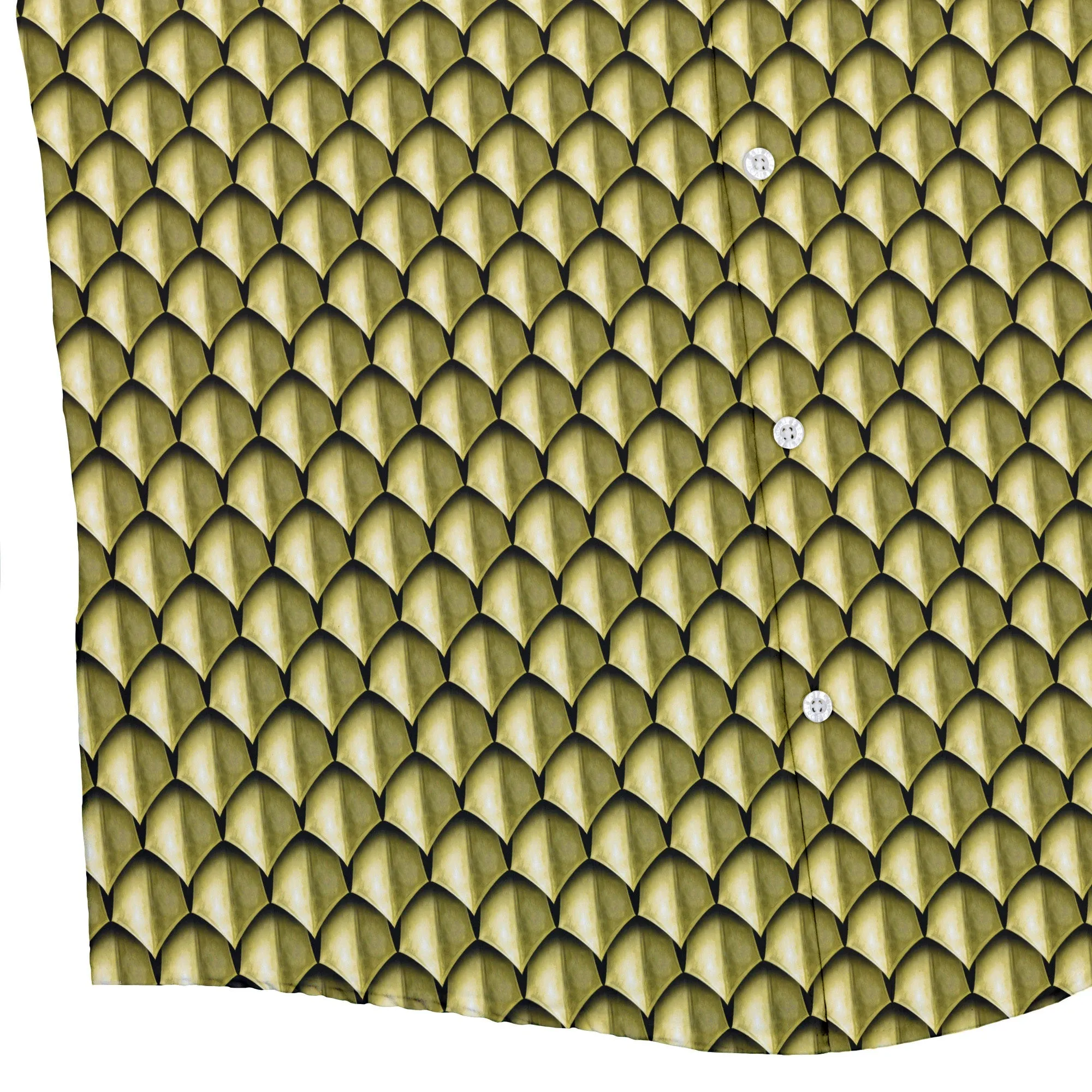 Dragon Scales Gold Dnd Button Up Shirt