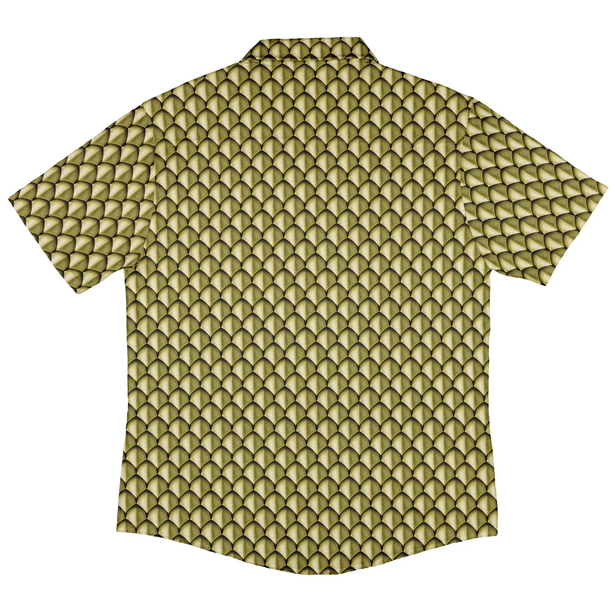 Dragon Scales Gold Dnd Button Up Shirt