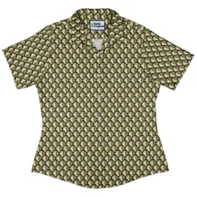 Dragon Scales Gold Dnd Curvy Button Up Shirt