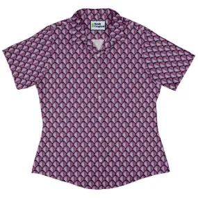 Dragon Scales Pink Dnd Curvy Button Up Shirt