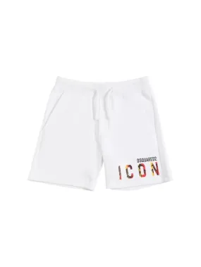 Dsquared2   Icon logo print cotton sweat shorts 