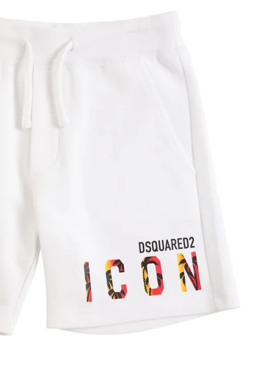 Dsquared2   Icon logo print cotton sweat shorts 