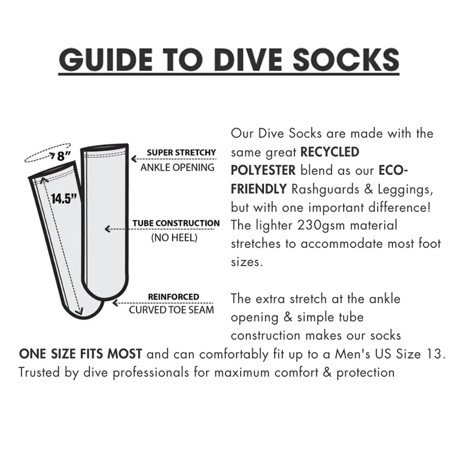 Eco-friendly Psychedelic Mermaid Dive Socks