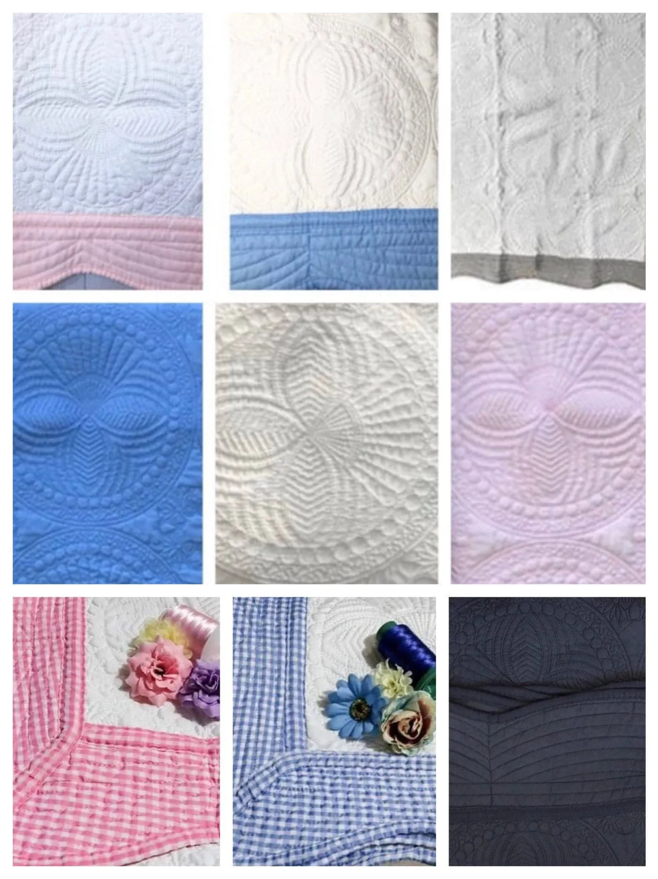 Embroidered Girly Bow baby quilt blanket