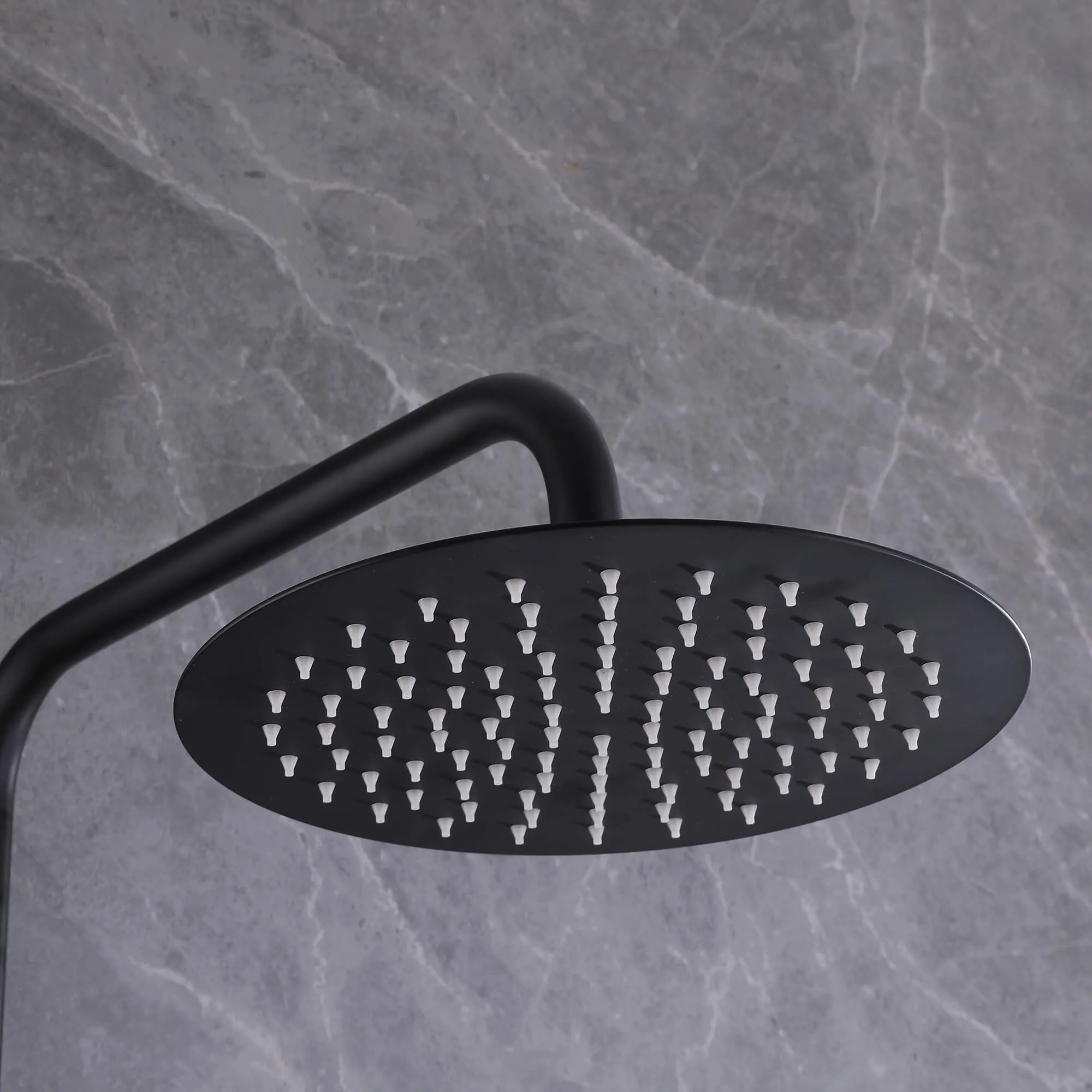 Exposed 10" Shower System Bathroom Shower Combo Set Brushed Gold