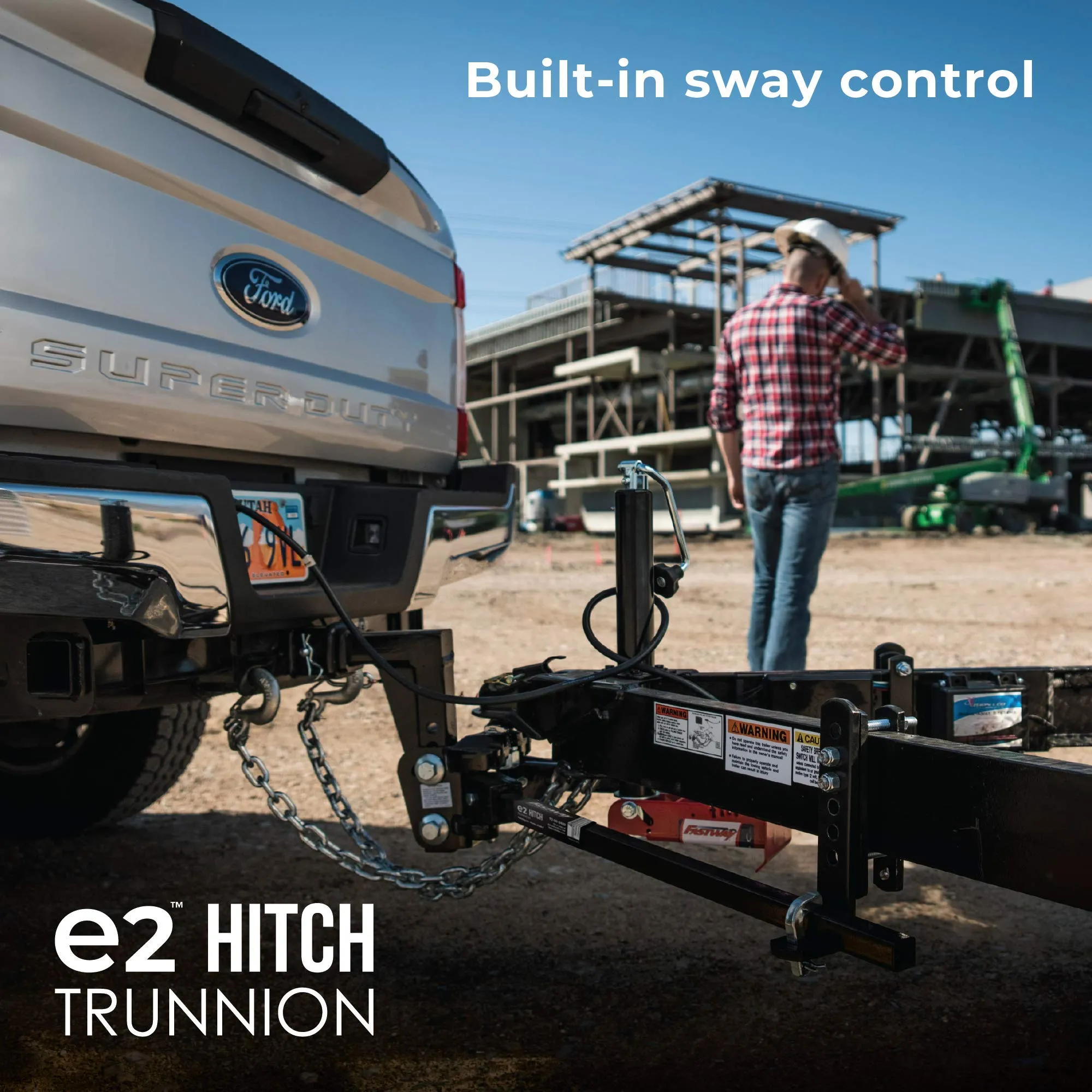 Fastway e2 2-Point Sway Control Trunnion Hitch, 92-00-1000, 10,000 Lbs Trailer Weight Rating, 1,000 Lbs Tongue Weight Rating, Weight Distribution Kit Includes Standard Hitch Shank, Ball NOT Included