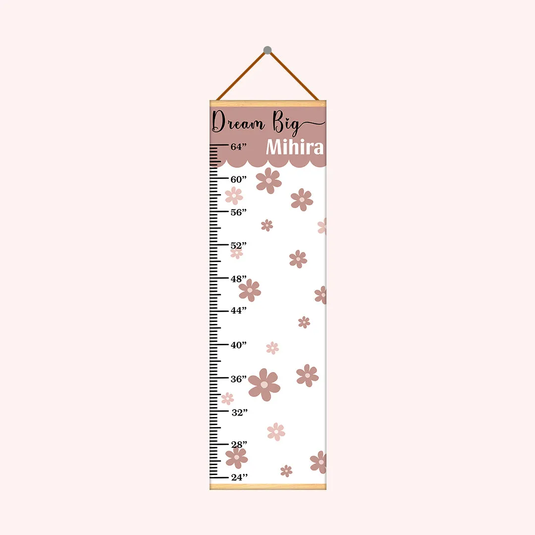Floral theme Kids Growth scale
