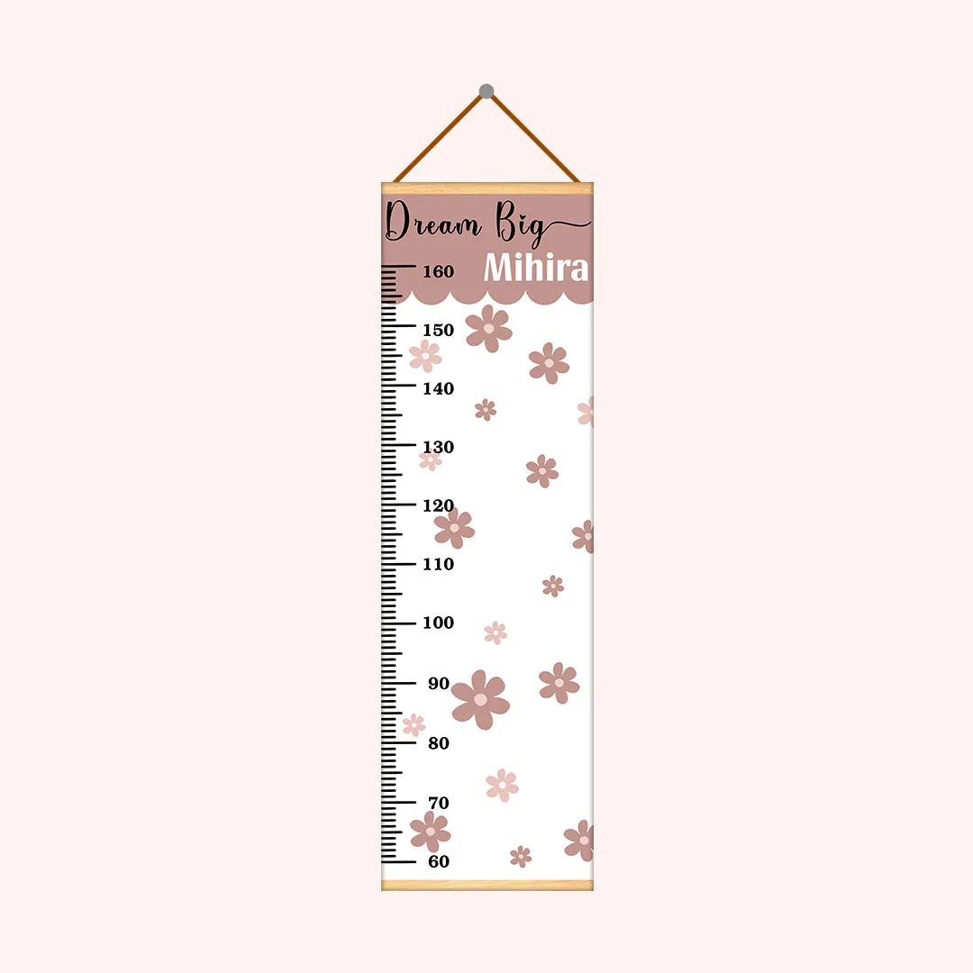 Floral theme Kids Growth scale