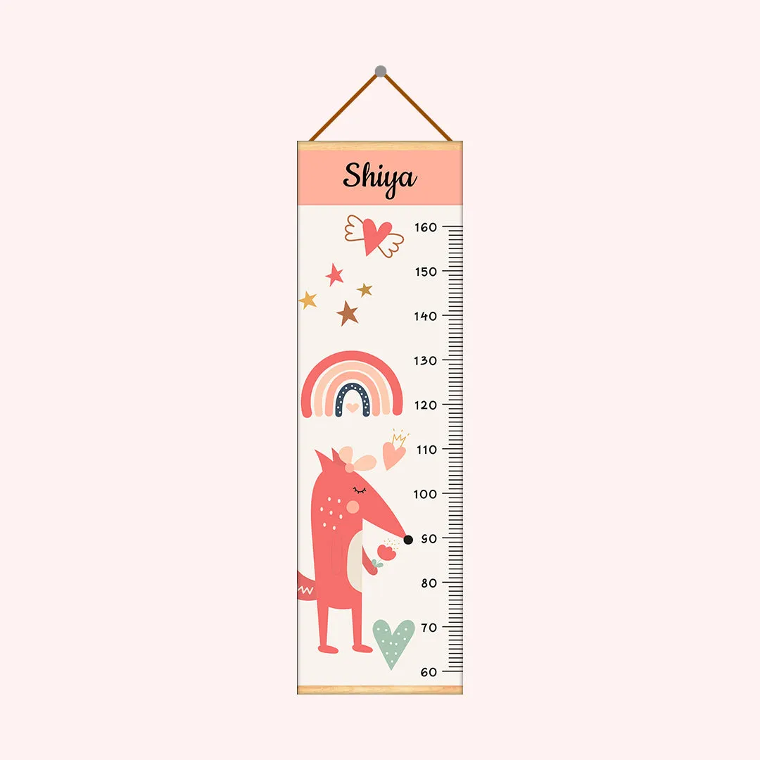 Fox And Rainbow theme Kids Growth scale