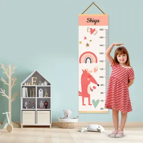 Fox And Rainbow theme Kids Growth scale
