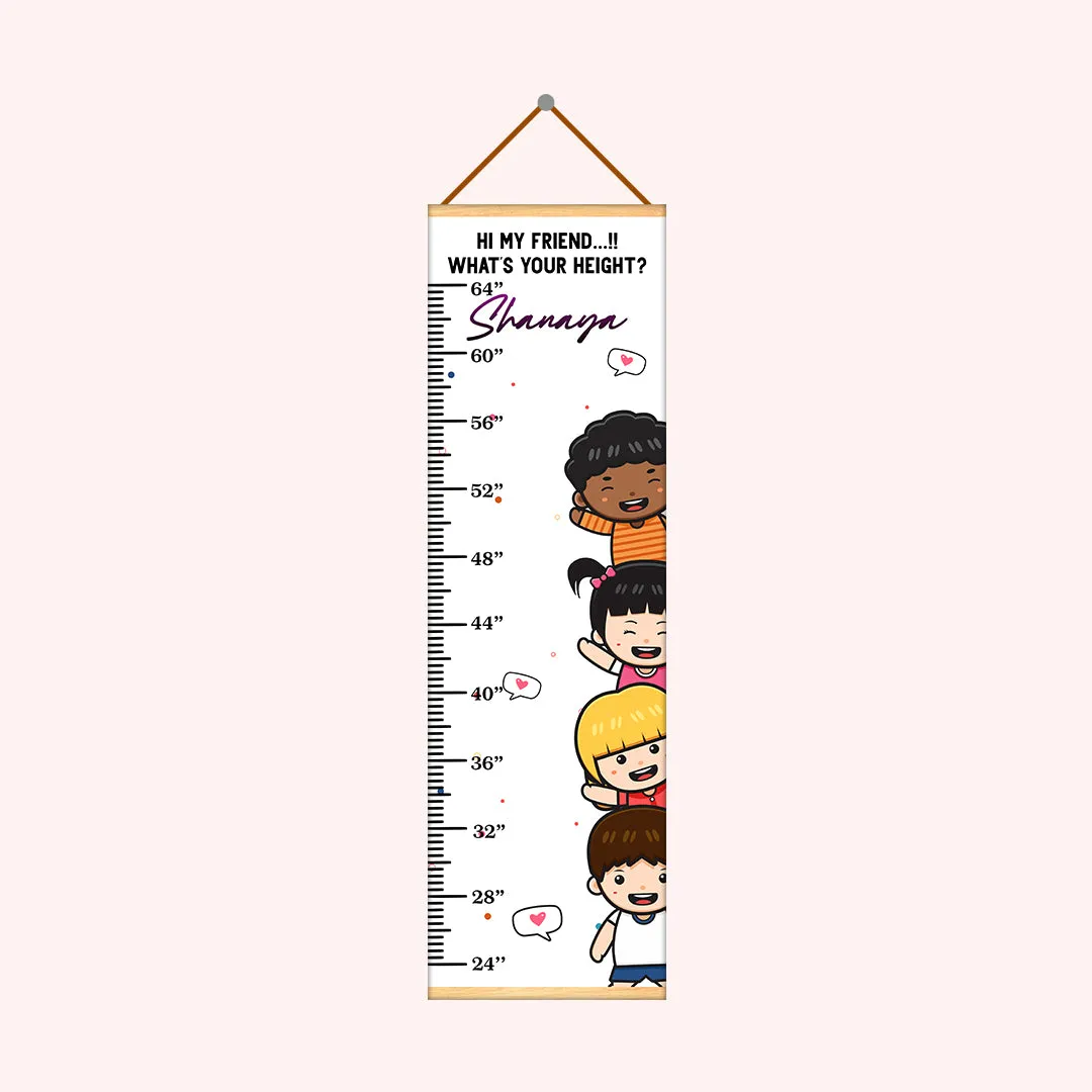 Friends theme Kids Growth scale
