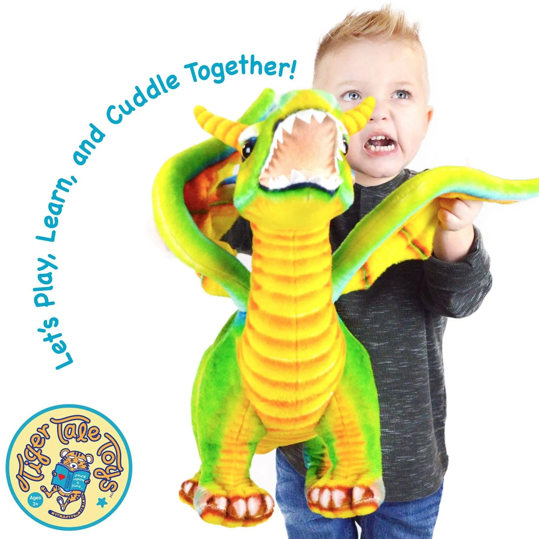 Giant Plush 29 Inch Stuffed Dragon Denvar Realistic