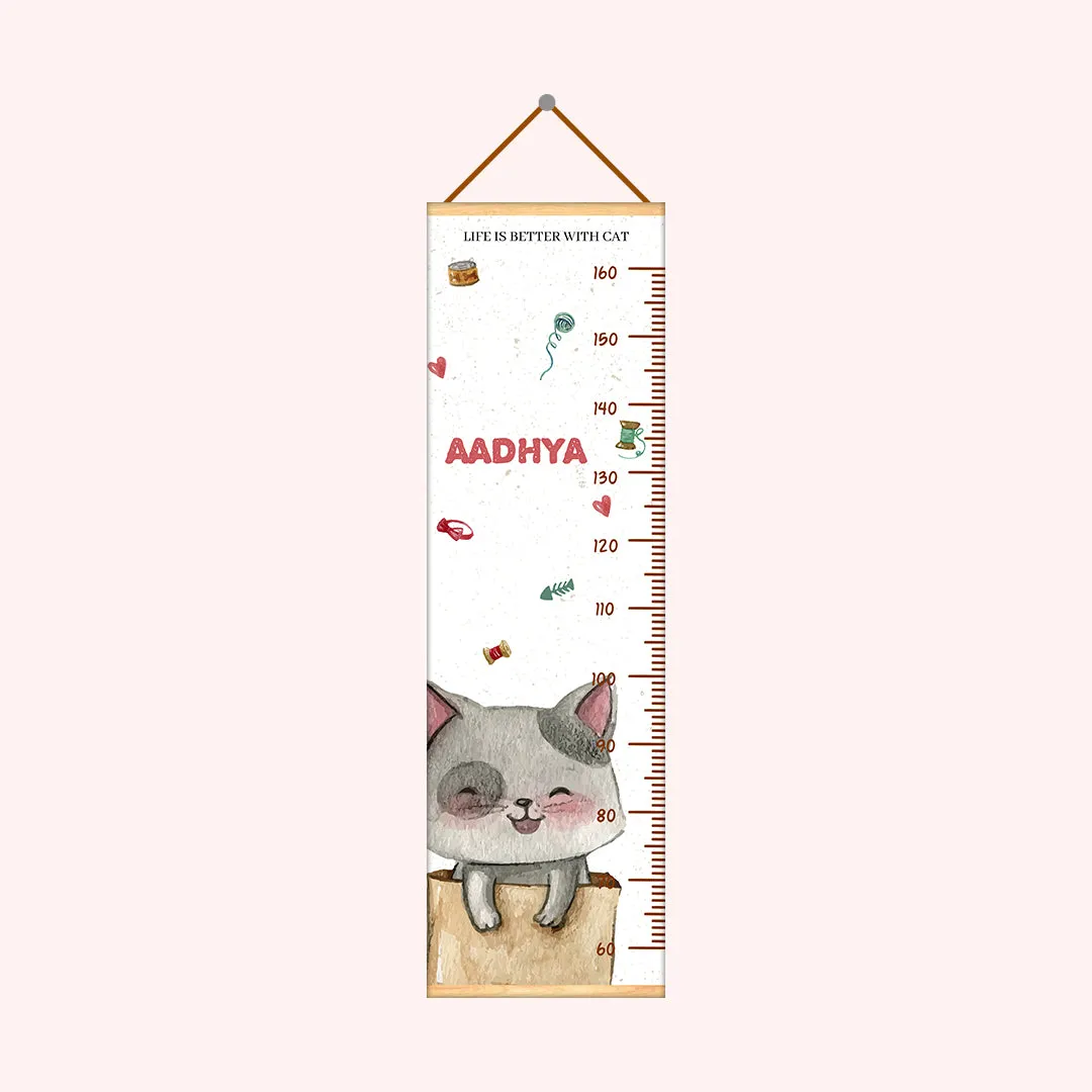 Ginger Cat theme Kids Growth scale