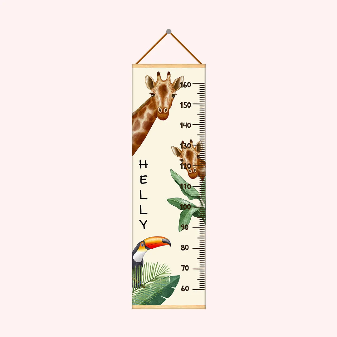 Giraffe And Toucans theme Kids Growth scale
