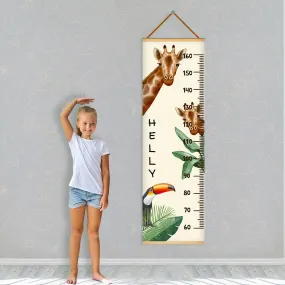 Giraffe And Toucans theme Kids Growth scale