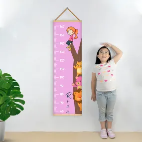 Girl Sitting On Tree theme Kids Growth scale