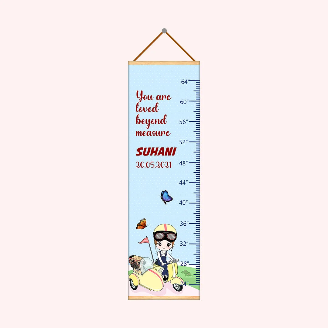 Girl With Dog theme Kids Growth scale