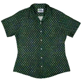 Green Dragon Scales Curvy Button Up Shirt