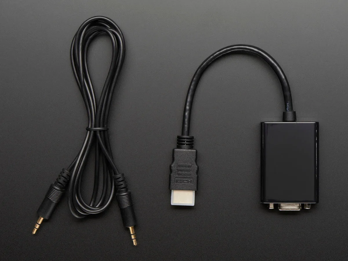 HDMI to VGA Video Adapter and 3.5mm Male/Male Stereo Cable