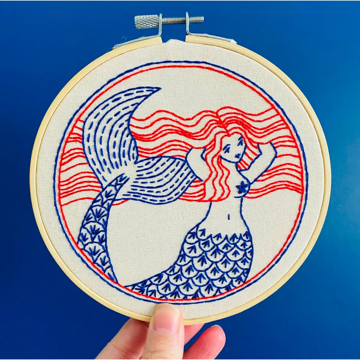 Hook, Line & Tinker ~ Mermaid Hair Don't Care Embroidery Kit