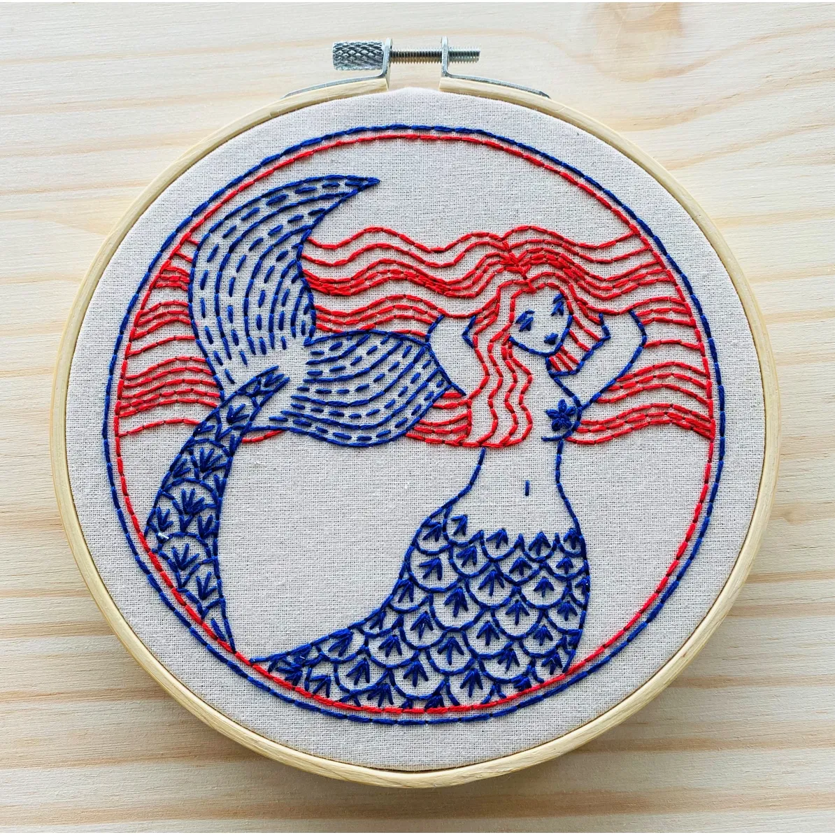 Hook, Line & Tinker ~ Mermaid Hair Don't Care Embroidery Kit
