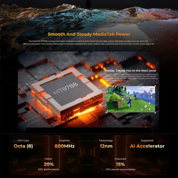 HOTWAV W11 Rugged Smartphone with Night Vision and Massive 20800mAh Battery, 6.6" Android 13, MT8788 Octa-Core, 4G Network, OTG, Call Recording Features