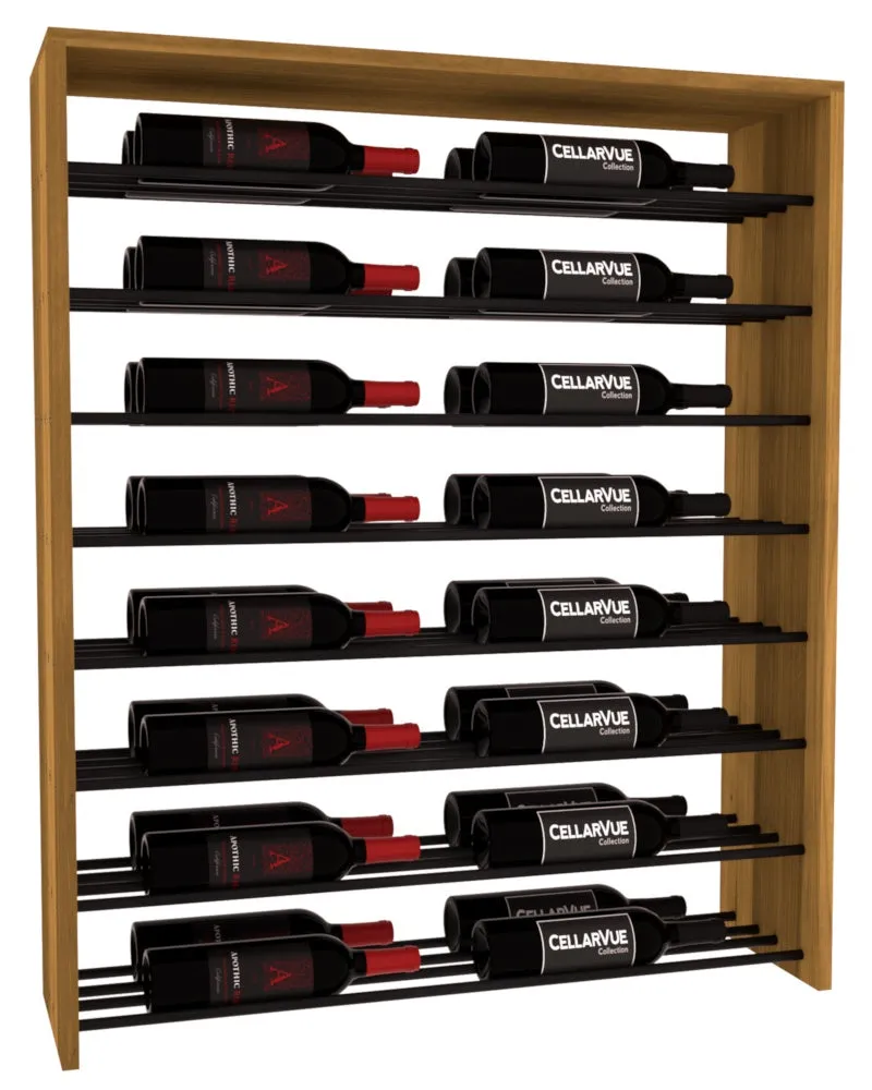 InstaCellar - 35" Horizontal Double Deep Top Display - Black Metal Rods