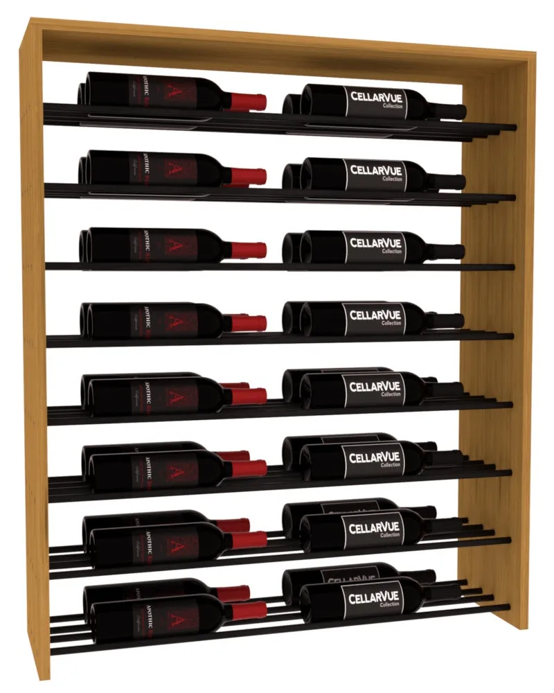 InstaCellar - 35" Horizontal Double Deep Top Display - Black Metal Rods