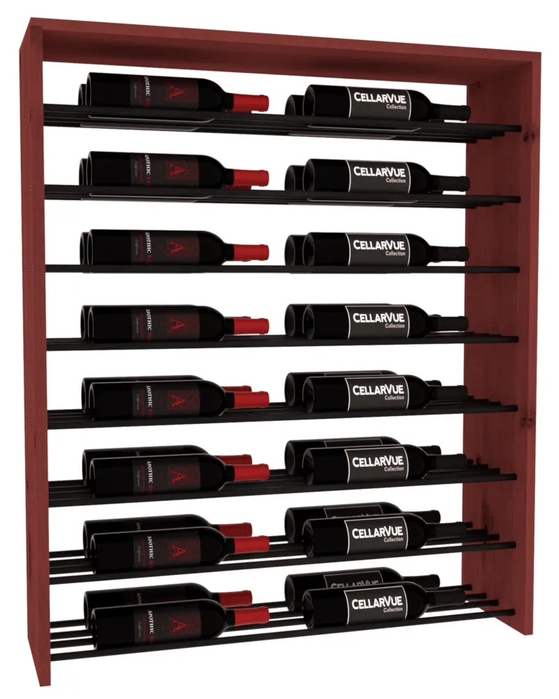 InstaCellar - 35" Horizontal Double Deep Top Display - Black Metal Rods