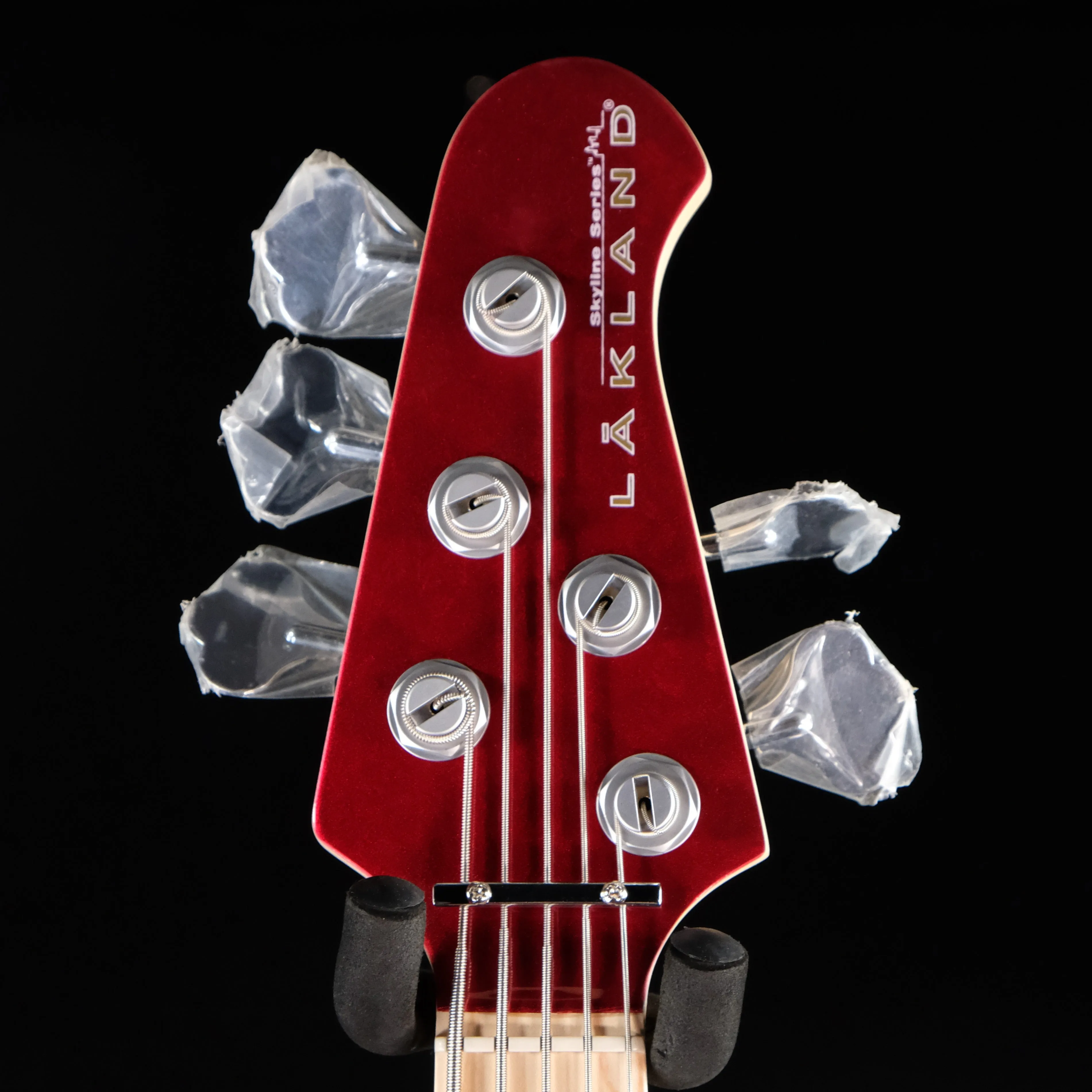 Lakland Skyline 55-02 Custom Bass Guitar - Candy Apple Red with Maple Fingerboard