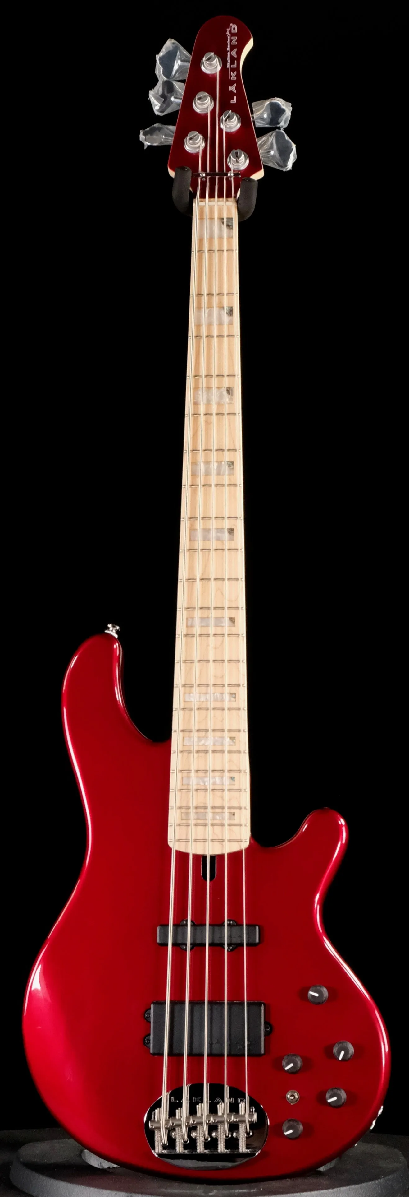 Lakland Skyline 55-02 Custom Bass Guitar - Candy Apple Red with Maple Fingerboard