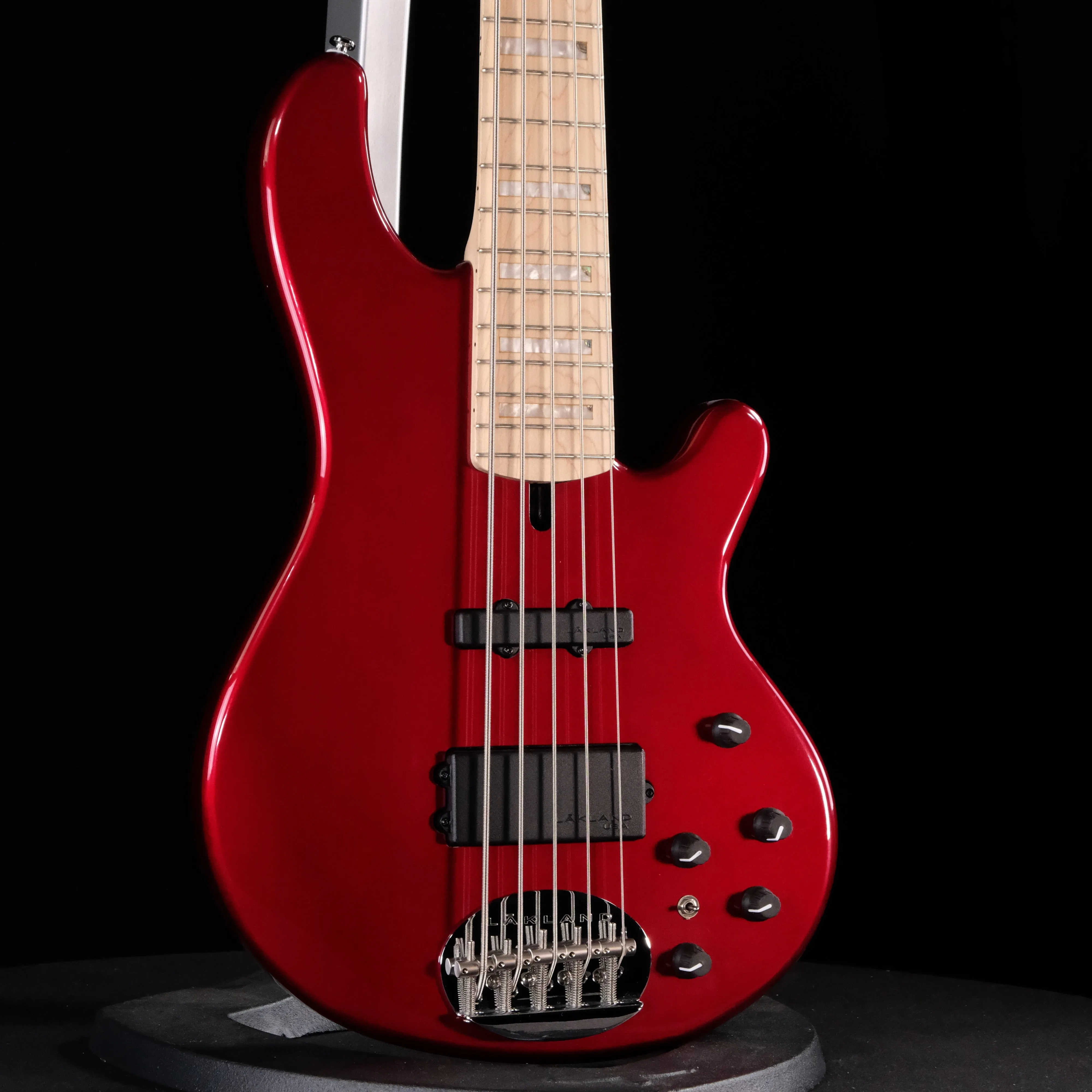 Lakland Skyline 55-02 Custom Bass Guitar - Candy Apple Red with Maple Fingerboard