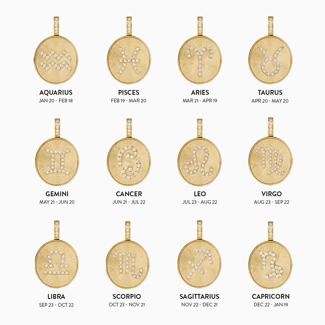 Libra Zodiac Pendant Necklace