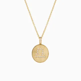Libra Zodiac Pendant Necklace