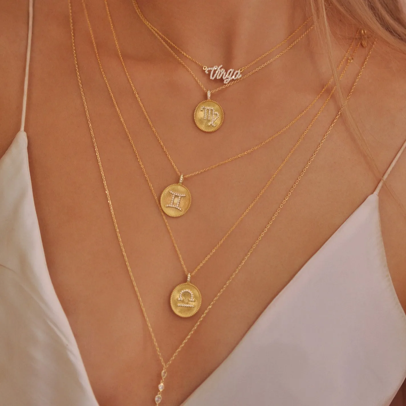 Libra Zodiac Pendant Necklace