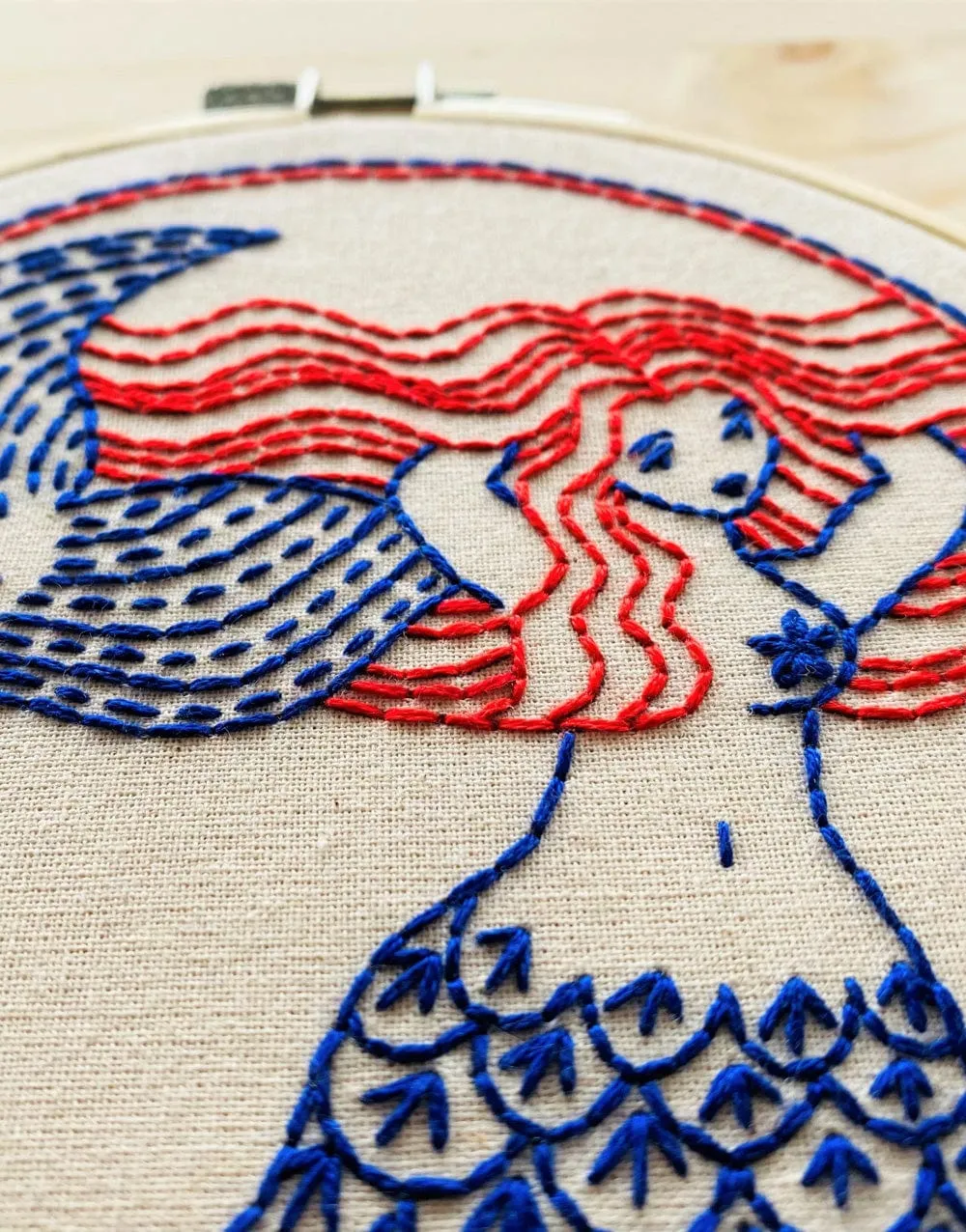 Mermaid Hair Don't Care Embroidery Kit, Hook Line & Tinker