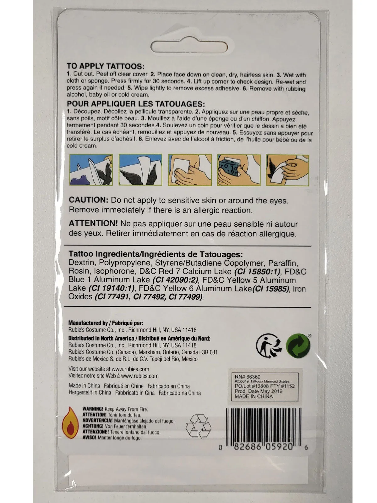 Mermaid Scales Large Temporary Tattoo Kit