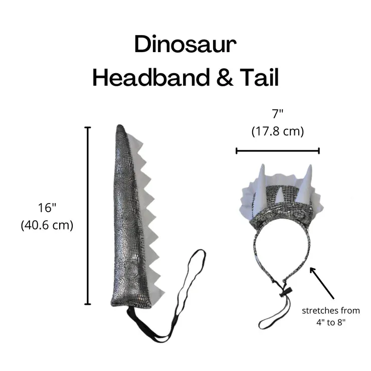 Midlee Designs Dinosaur Headband with Tail Dog Costume