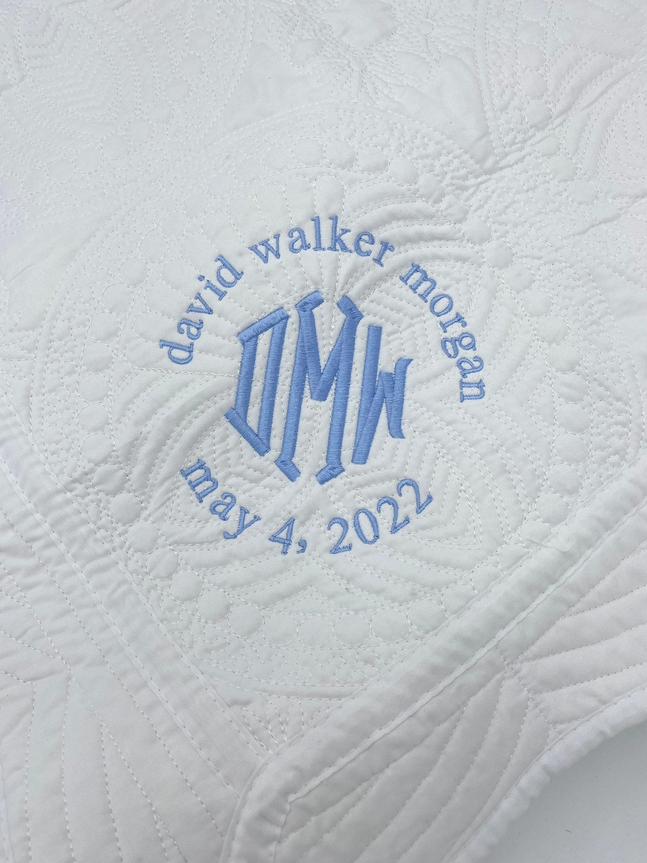 Monogrammed with name baby quilt blanket